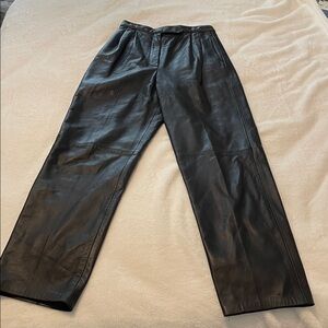 West Bay Black Leather Pants